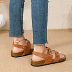 New summer women's cork thick-soled beach sandals