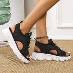 Women's Summer Fly-Knit Platform Wedge Sandals